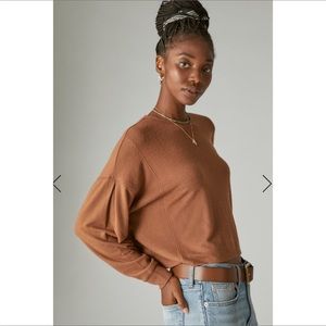 BOGO! Lucky Brand Cloud Jersey Exposed Seam Top